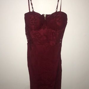 maroon dress